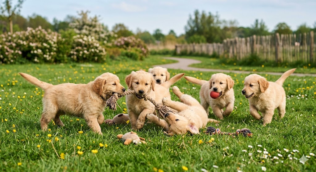 Spelende puppies